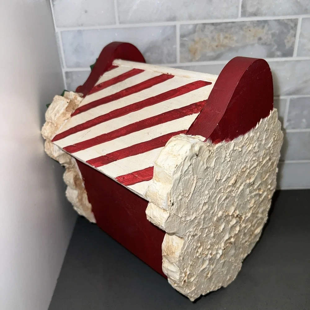Wooden handmade faux Santa Claus Birdcage